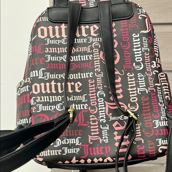 Juicy Couture Black and Pink Graphic Backpack - Picture 2 of 4